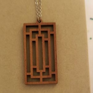 NEW Tree Carved Wood Necklace